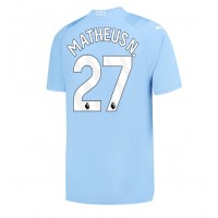 Manchester City Matheus Nunes #27 Hemmatröja 2023-24 Korta ärmar